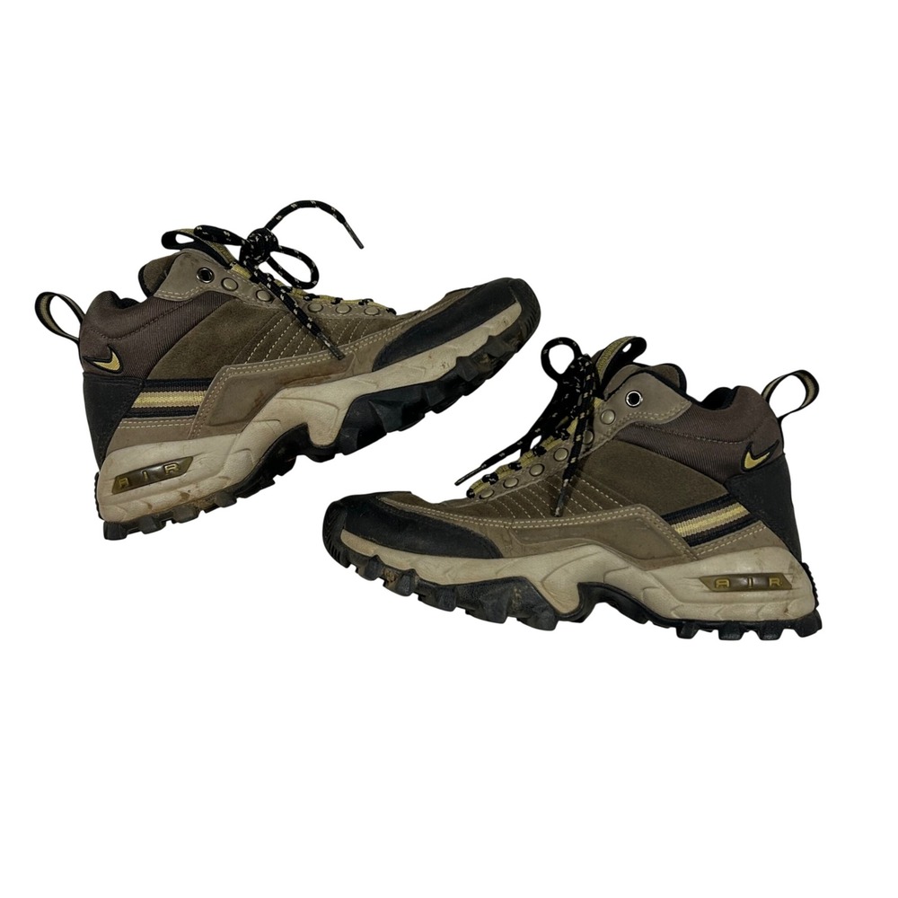 Vintage Nike ACG Air Hiking Boots Shoe Mens 8 Brown Tan Waterproof Leather Trail